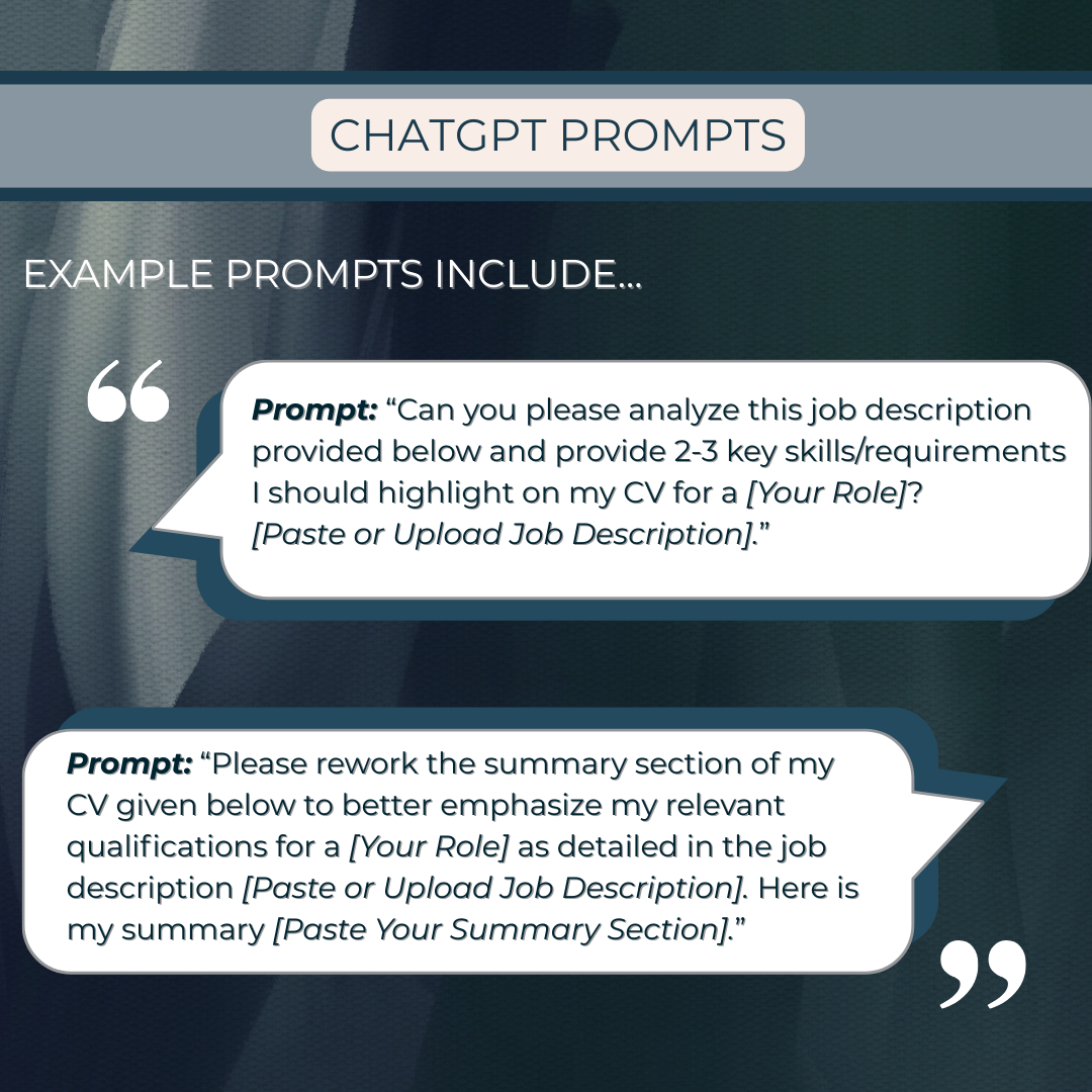Copy & Paste CV Prompts for ChatGPT