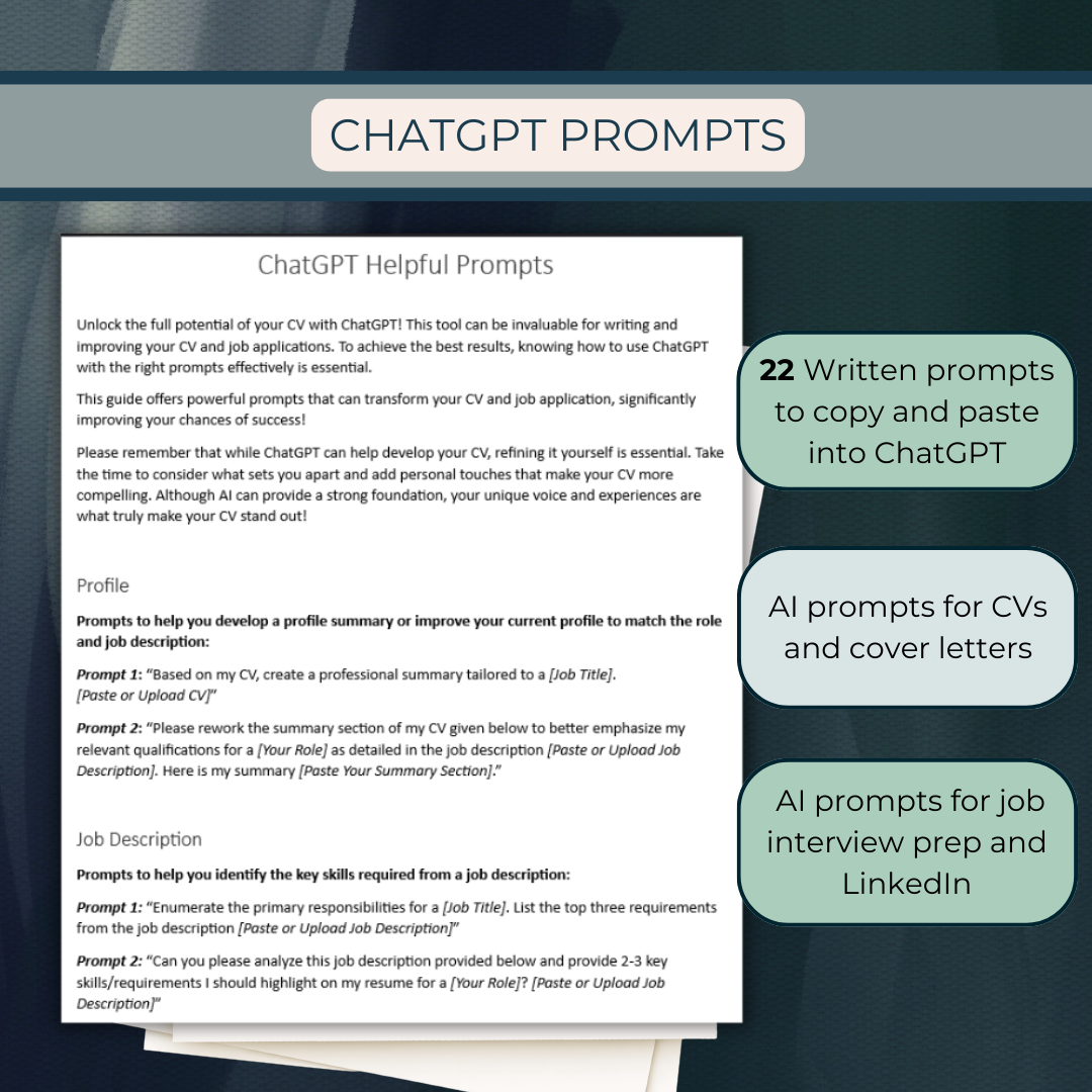 Copy & Paste CV Prompts for ChatGPT