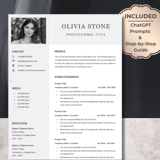 All-in-One CV Template Kit – Grey Edition