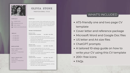 All-in-One CV Template Kit – Purple Edition