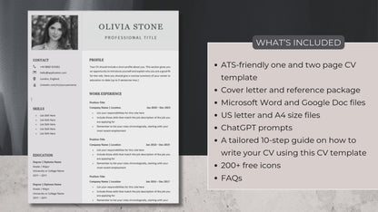All-in-One CV Template Kit – Grey Edition