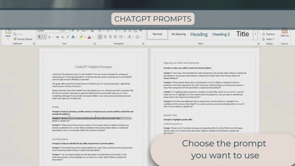 Copy & Paste CV Prompts for ChatGPT